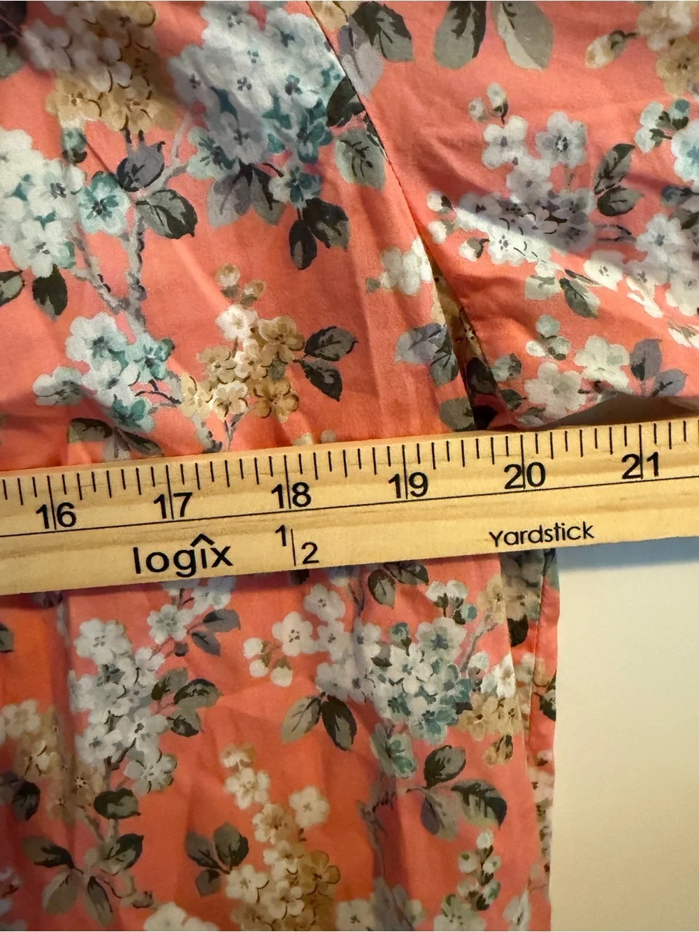 J. Crew Liberty Arts Fabric Coral Floral Button-Front Blouse